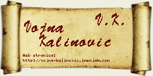 Vojna Kalinović vizit kartica